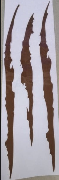 Cool 'Monster Claw Scratch | Brown' Vinyl Car Sticker