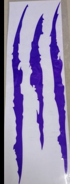 Cool 'Monster Claw Scratch | Purple' Vinyl Car Sticker