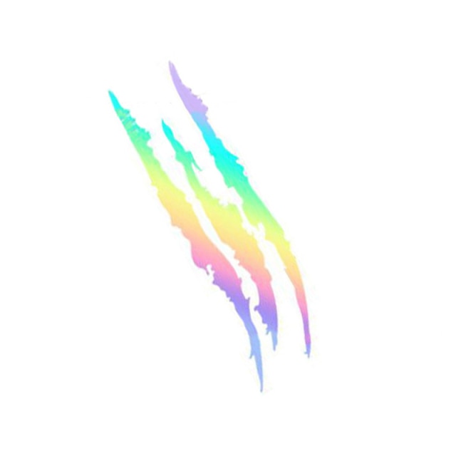 Cool 'Monster Claw Scratch | Multicolored' Vinyl Car Sticker