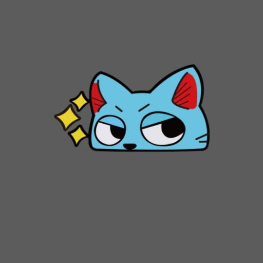 Fairy Tail 'Happy | Sparkling' Vinyl Car Peeker Sticker