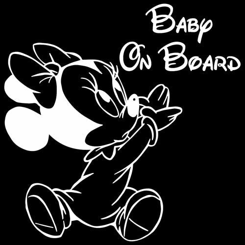 Mickey Mouse Clubhouse 'Minnie | Baby On Board | 2.0' Vinyl Car Sticker
