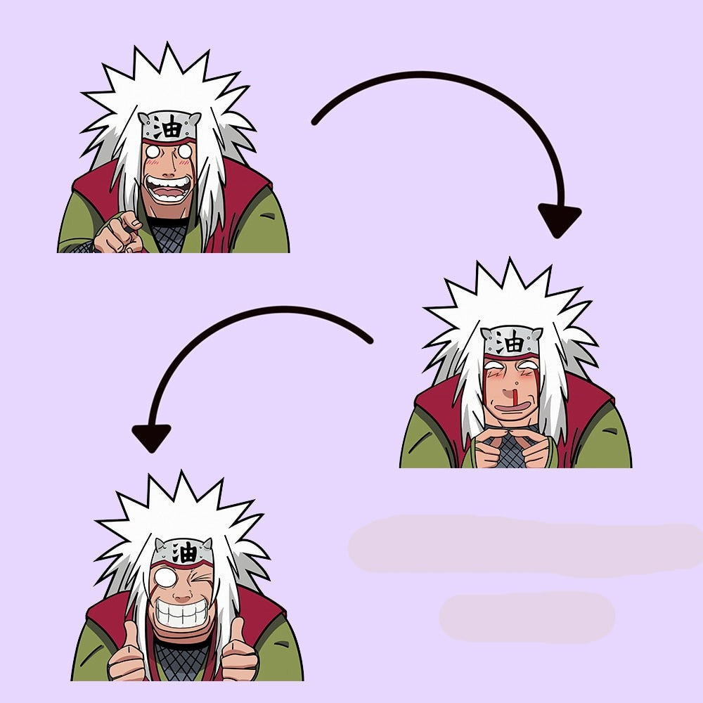 Naruto 'Jiraiya' Vinyl Car 3D Motion Sticker