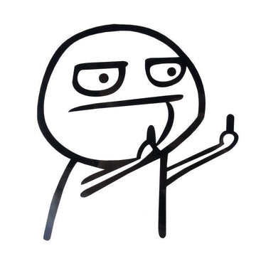 Funny Cartoon 'F U' Vinyl Car Sticker