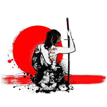 Samurai 'Alluring Warrior' Vinyl Car Sticker