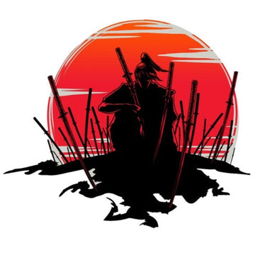 Samurai 'Warrior | Kneel Down' Vinyl Car Sticker ' Vinyl Car Sticker