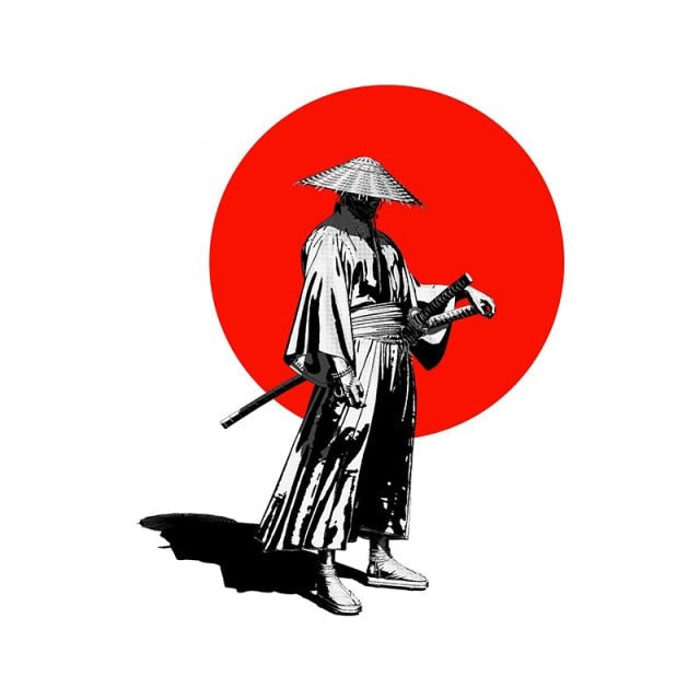 Samurai 'Warrior | Jingasa Hat' Vinyl Car Sticker ' Vinyl Car Sticker