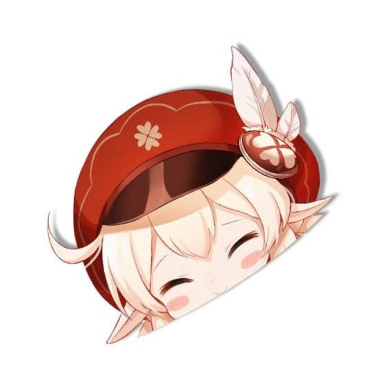 Genshin Impact 'Klee | Closed Eyes' Vinyl Car Peeker Sticker