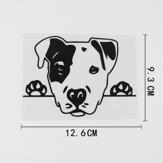 Pit Bull Vinyl Car Peeker Sticker