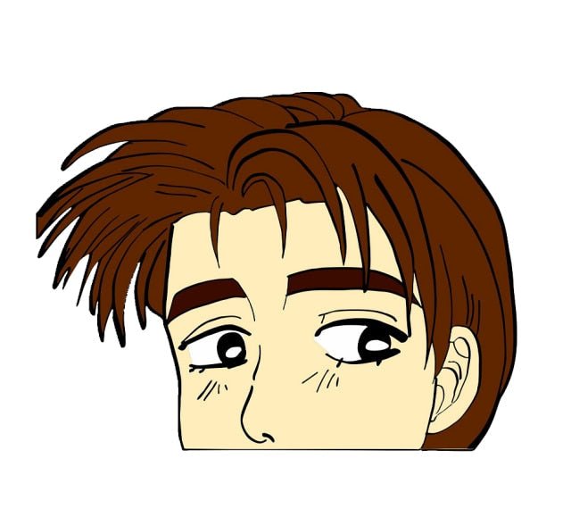 Initial D 'Tak' Vinyl Car Peeker Sticker