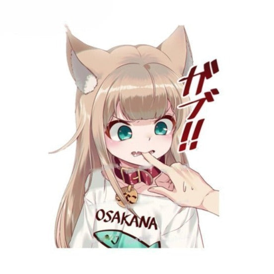 Kinako 'Osakana | Biting' Vinyl Car Sticker