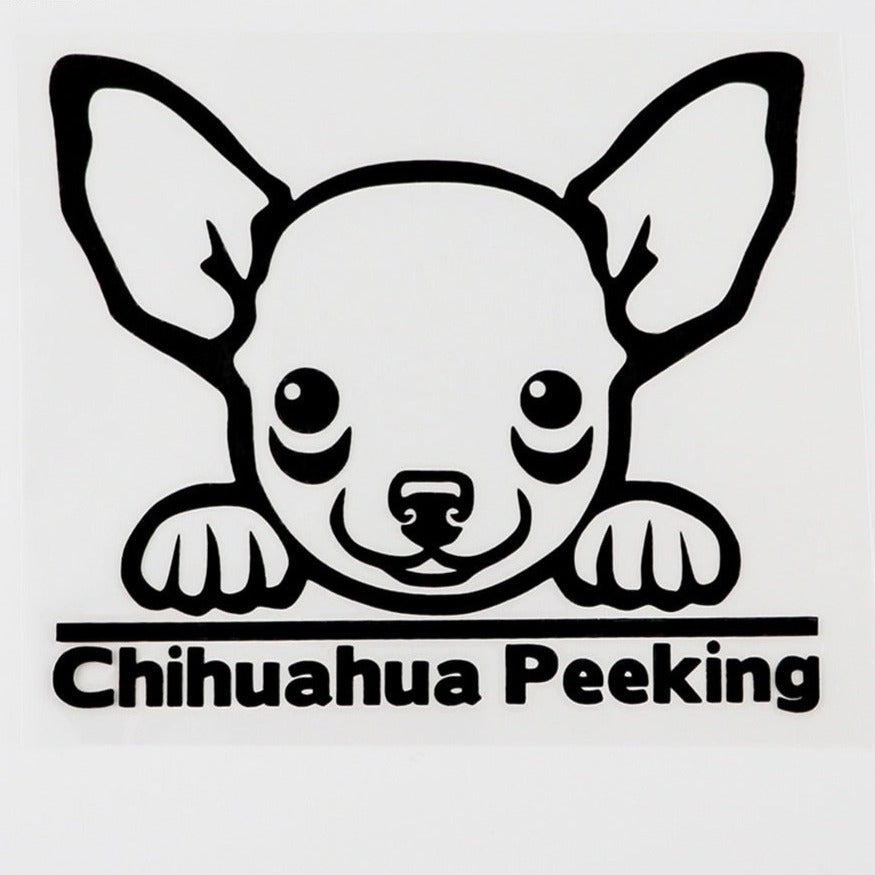 Chihuahua 'Chihuahua Peeking' Vinyl Decal Car Sticker