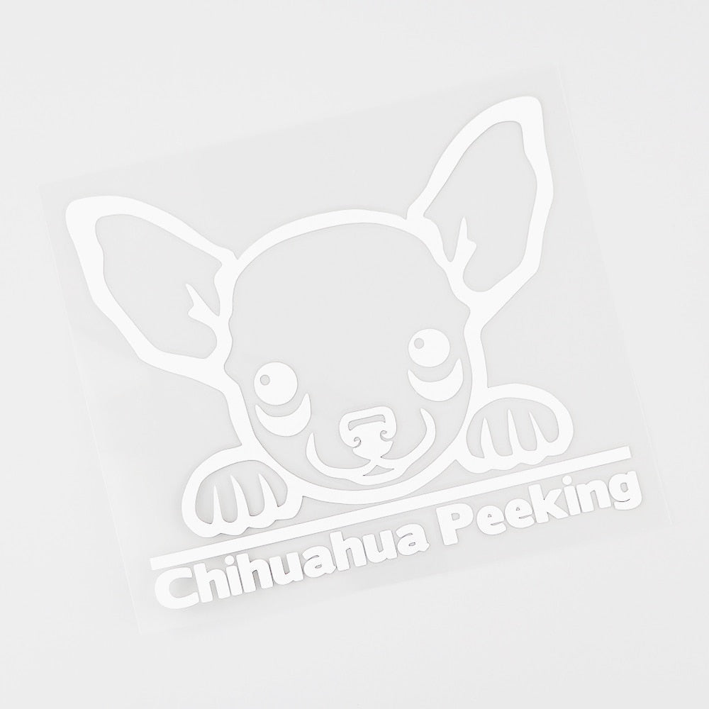 Chihuahua 'Chihuahua Peeking' Vinyl Decal Car Sticker