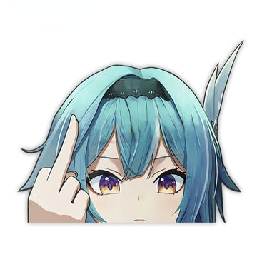 Genshin Impact 'Eula | F U' Vinyl Car Peeker Sticker