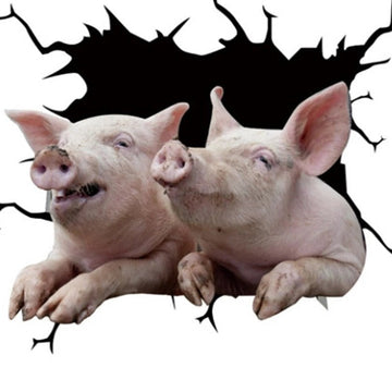 Pig Buddies Car Window Vinyl Sticker