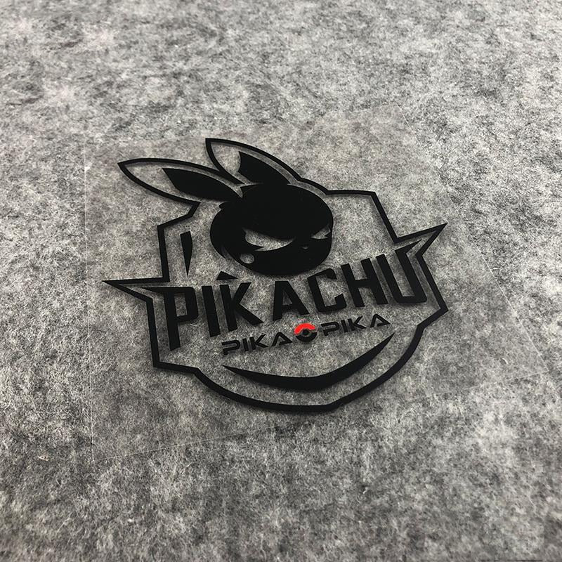 Pokémon 'Pikachu Pika Pika | Black' Vinyl Car Sticker
