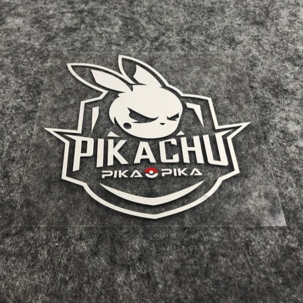 Pokémon 'Pikachu Pika Pika | White' Vinyl Car Sticker