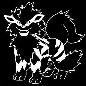 Pokémon 'Arcanine | Standing | White' Vinyl Car Sticker