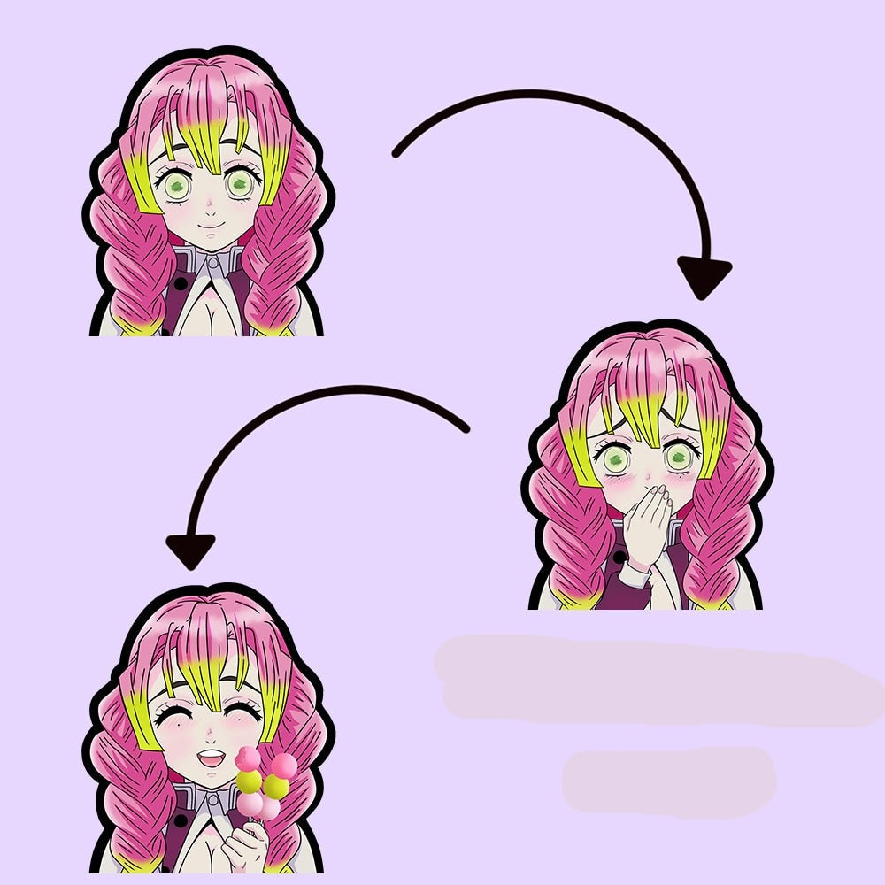 Demon Slayer 'Mitsuri Kanroji | 1.0' Vinyl Car 3D Motion Sticker