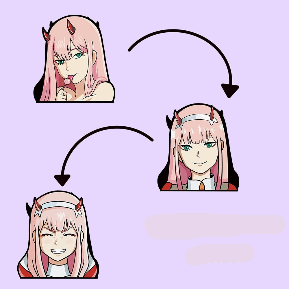 Darling In The Franxx 'Zero Two' Vinyl Car 3D Motion Sticker