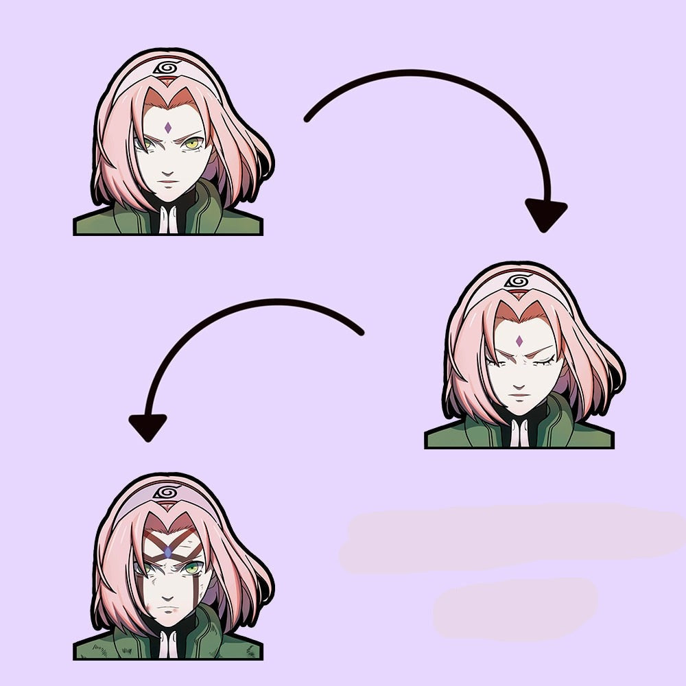 Naruto 'Sakura Haruno' Vinyl Car 3D Motion Sticker