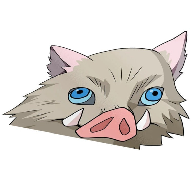 Demon Slayer 'Inosuke | Mask' Vinyl Car Peeker Sticker