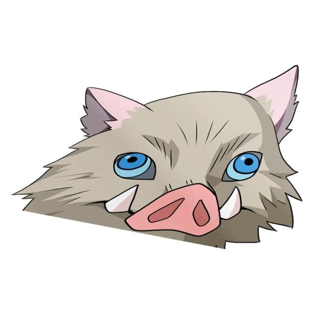 Demon Slayer 'Inosuke | Mask' Vinyl Car Peeker Sticker