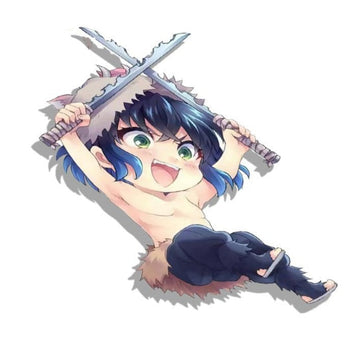 Demon Slayer 'Inosuke | Having Fun' Vinyl Car Sticker