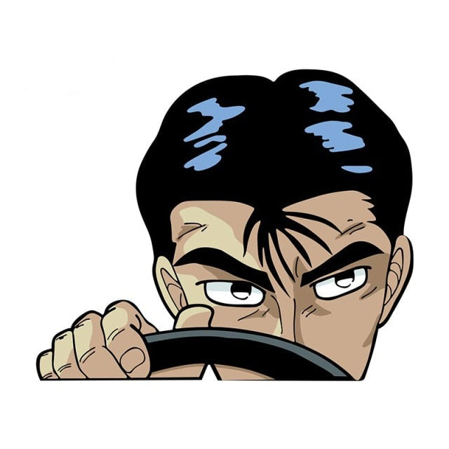 Initial D 'Bunta Fujiwara' Vinyl Car Peeker Sticker