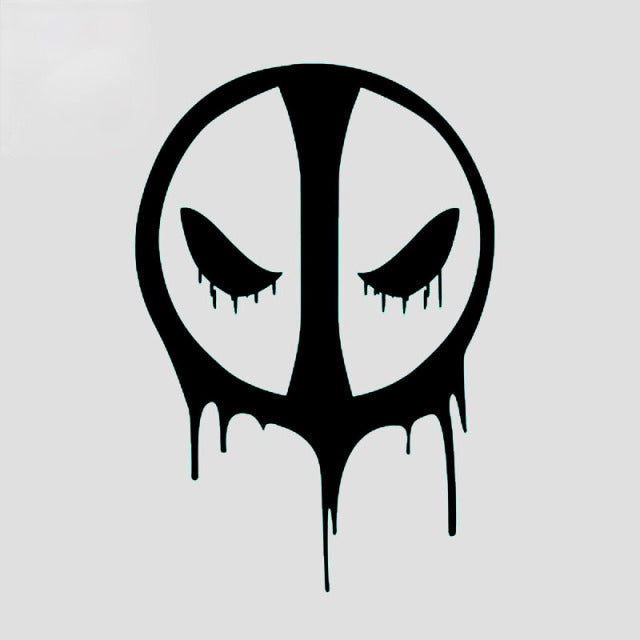 Deadpool 'Bleeding Logo | Black' Vinyl Car Sticker