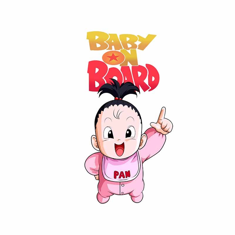 Dragon Ball Z 'Pan | Baby On Board' Vinyl Car Sticker