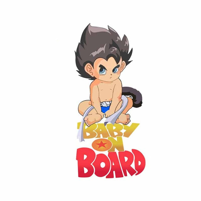 Dragon Ball Z 'Son Goku | Glancing | Baby On Board' Vinyl Car Sticker