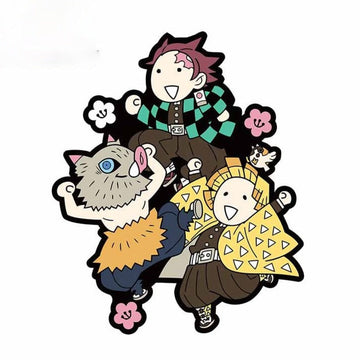 Demon Slayer 'Inosuke-Tanjiro-Zenitsu | The Happy Trio' Vinyl Car Sticker