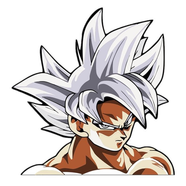 Dragon Ball Z 'Goku | Autonomous Ultra Instinct' Vinyl Car Peeker Sticker