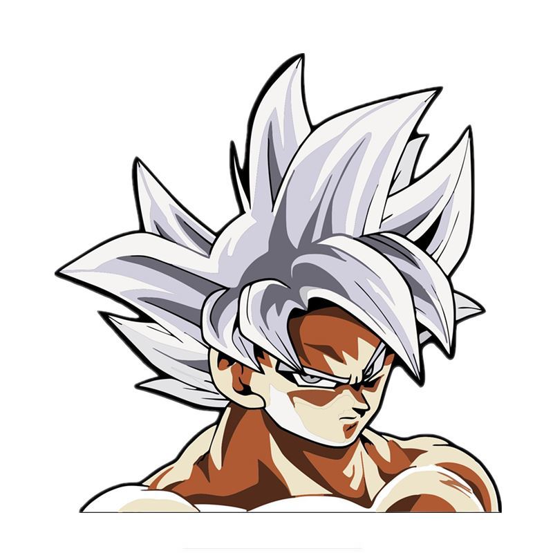 Dragon Ball Z 'Goku | Autonomous Ultra Instinct' Vinyl Car Peeker Sticker