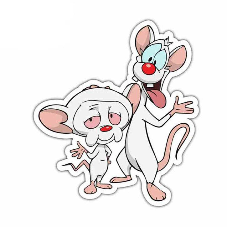 Pinky and the Brain 'Buddies' Vinyl Car Sticker