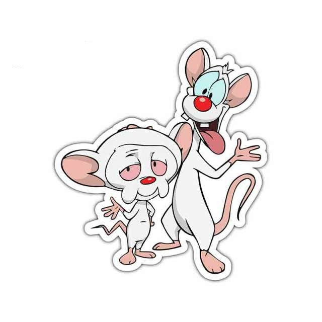 Pinky and the Brain 'Buddies' Vinyl Car Sticker