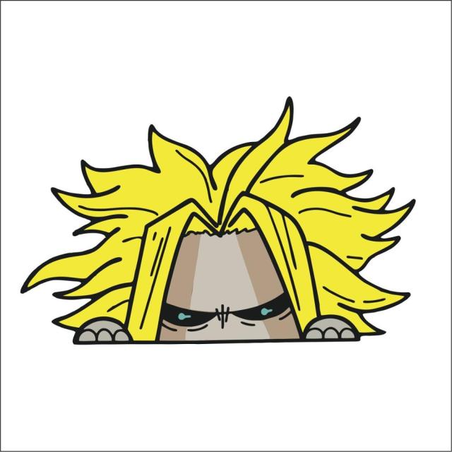 My Hero Academia 'All Might | Angry' Vinyl Car Peeker Sticker