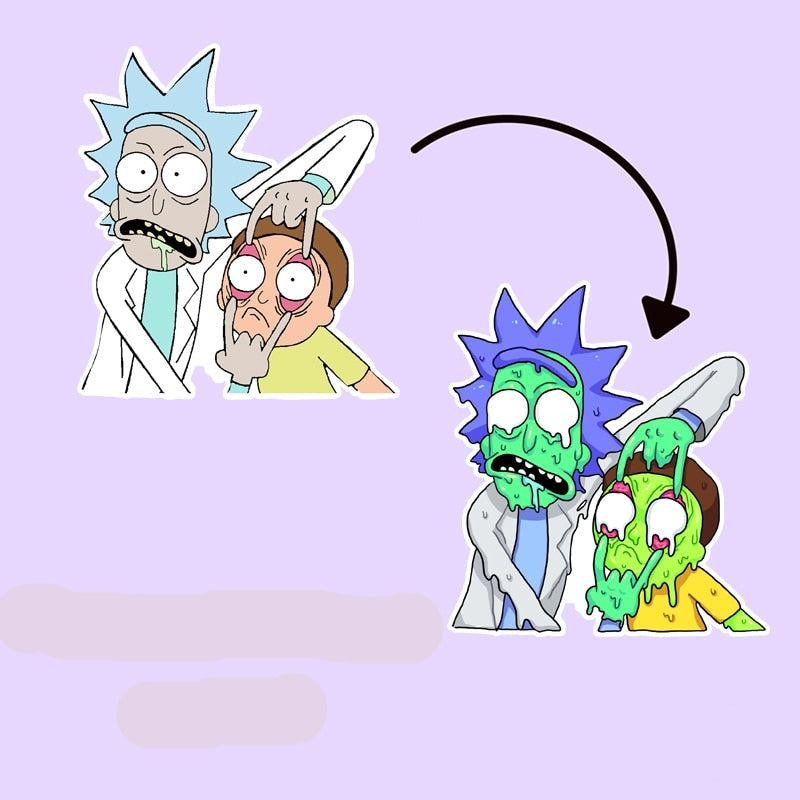 Rick and Morty 'Wacky Face' Vinyl Car 3D Motion Sticker
