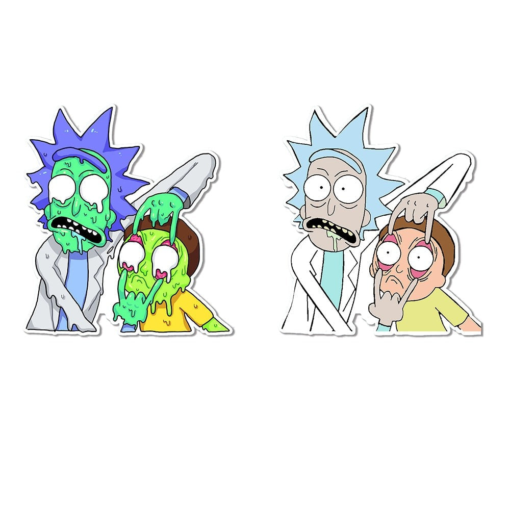 Rick and Morty 'Wacky Face' Vinyl Car 3D Motion Sticker