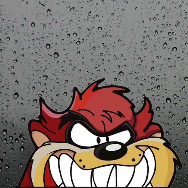 Looney Tunes 'Taz | Angry' Vinyl Car Peeker Sticker