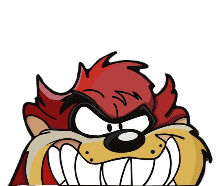 Looney Tunes 'Taz | Angry' Vinyl Car Peeker Sticker