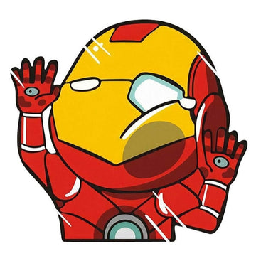 Iron Man 'Pressed Face' Vinyl Car Sticker