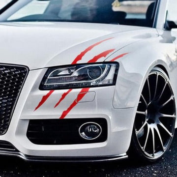 Cool 'Monster Claw Scratch | Red' Vinyl Car Sticker