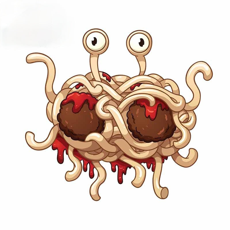 Flying Spaghetti Monster 'Meatballs Monster' Vinyl Car Sticker