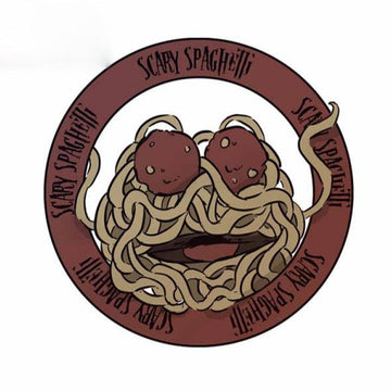Flying Spaghetti Monster 'Scary Spaghetti' Vinyl Car Sticker
