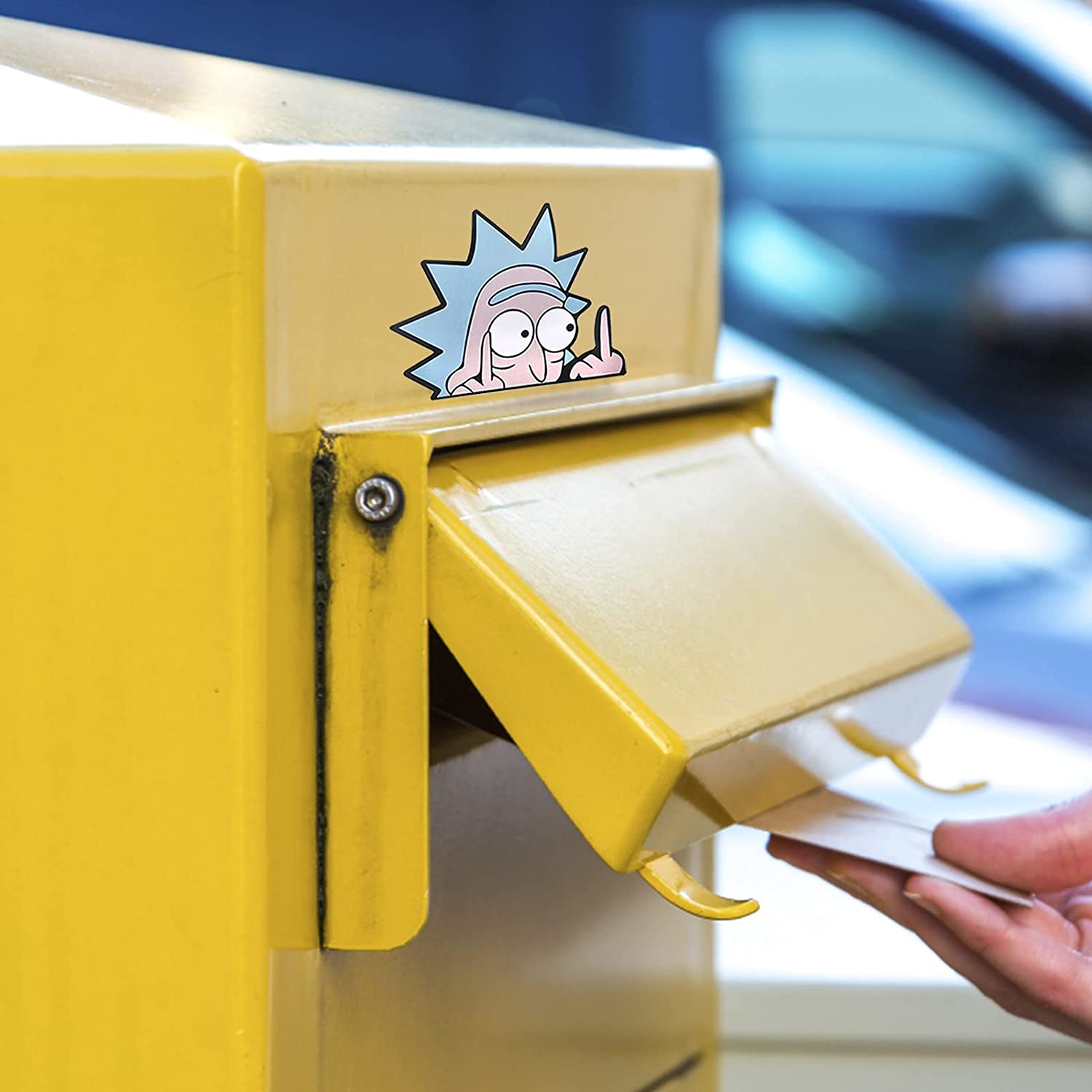 Rick and Morty 'F U' Vinyl Car Peeker Sticker