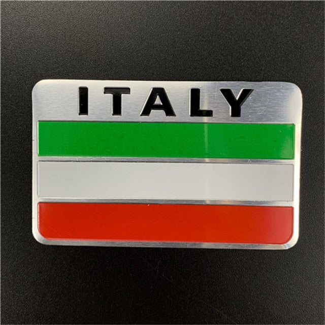 Flag 'Italy' Metal Car Sticker