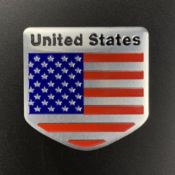 Emblem 'United States' Metal Car Sticker
