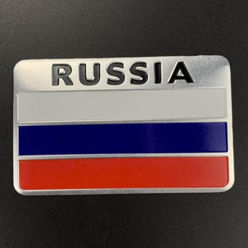 Flag 'Russia' Metal Car Sticker