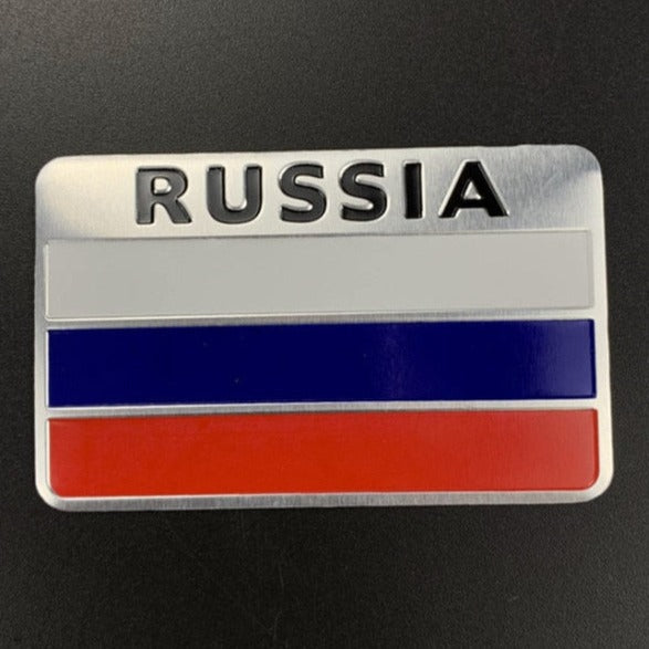Flag 'Russia' Metal Car Sticker
